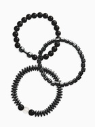 Браслеты «Гематит», набор 3 шт. d=7 см, чёрные - Фото 1