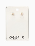 Серьги металл «Геометрия», линии, белые в золоте  (артикул 5352612)  большой выбор товаров оптом и в розницу по низким ценам с доставкой