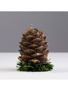Свеча декоративная «Шишка на ёлке», 6×6×8.5 см - Фото 3