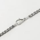 Кулон амулет «Помпеи» волк и третий глаз, синий в чернёном серебре, 70 см - Фото 3