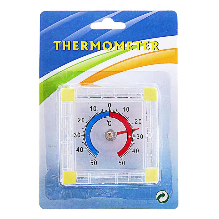 Термометр уличный, механический, квадратный, 8 х 8 см, - фото 1908236612