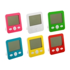 Термометр электронный микс 10*10 см, указатель влажности, часы микс - Фото 1