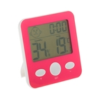 Термометр электронный микс 10*10 см, указатель влажности, часы микс - Фото 2