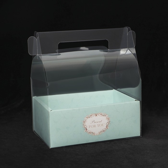 Коробка-переноска, упаковка подарочная, Present for you, 26,5 х 30 х 18,5 см - фото 1899880452