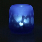 Ночник-свеча "Лазурные сердца" LED, выкл.задуванием (батарейки в комплекте) - Фото 2