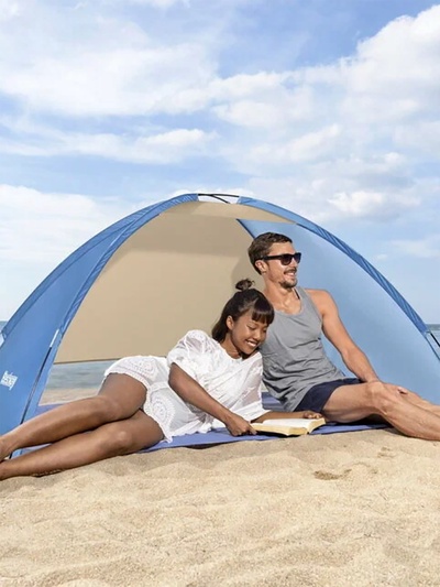 Палатка пляжная 2-местная Bestway BEACH GROUND 2 TENT, 200×120×90 см, трекинговая, однослойная, зелёная