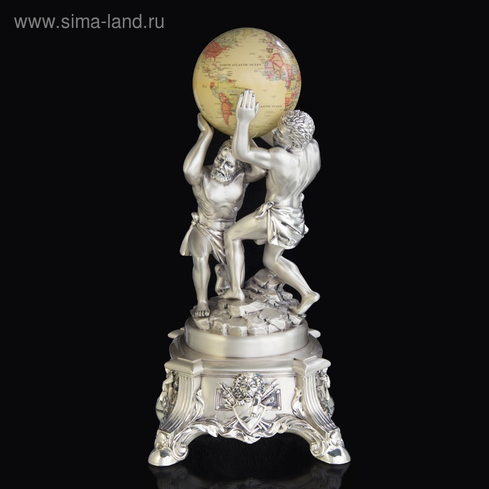 Статуэтка "Атланты и Земной шар", бежевый, 57 × 24 × 27 см - Фото 1