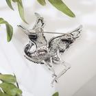 Брошь «Журавль», цвет сине-фиолетовый в чернёном серебре - Фото 2