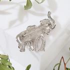 Брошь «Слон» крупный, цвет серебристый - Фото 2
