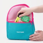 Рюкзак на молнии TEXTURA, цвет бирюзовый/розовый - Фото 6