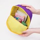 Рюкзак детский на молнии TEXTURA, цвет фиолетовый/серый - Фото 5