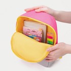 Рюкзак детский на молнии, наружный карман, цвет розовый/серый - Фото 5