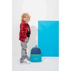 Рюкзак детский на молнии TEXTURA, наружный карман, цвет тёмно-голубой/синий - Фото 6