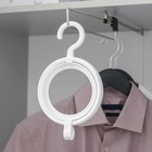 Вешалка - крючок для одежды и головных уборов многофункциональный, 24×14×2,8 см, цвет белый - Фото 6