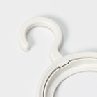Вешалка - крючок для одежды и головных уборов многофункциональный, 24×14×2,8 см, цвет белый - Фото 3