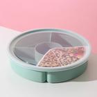 Менажница с крышкой IDEA, 5 секций, пластик, бирюзовый - Фото 5