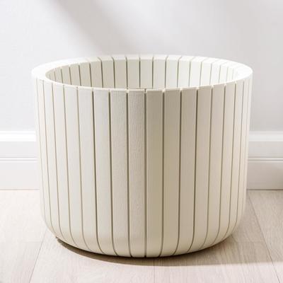 Кашпо для цветов «Шато», 23.5 л, d=38 см, h=30 см, пластиковое, белое