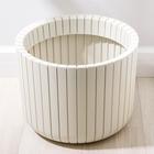 Кашпо для цветов «Шато», 23.5 л, d=38 см, h=30 см, пластиковое, белое - Фото 2