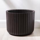 Кашпо для цветов «Шато», 23.5 л, d=38 см, h=29 см, пластиковое, коричневое - Фото 6
