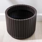 Кашпо для цветов «Шато», 23.5 л, d=38 см, h=29 см, пластиковое, коричневое - Фото 2