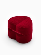 Футляр под серьги, кольцо «Сердце», бархатный, 5.2×4.6 см, бордовый - Фото 4