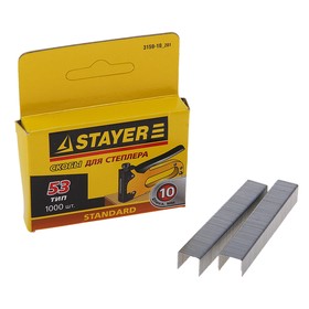 Скобы Stayer Standard, тип 53, 10 мм, 1000 шт.