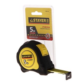 

Рулетка STAYER "MASTER" Autolock, обрезиненный корпус, 5мх25мм
