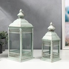 Подсвечник металл "Сказка Махараджи" набор 2 шт 27х11х11 38х15х15 см - фото 21220577