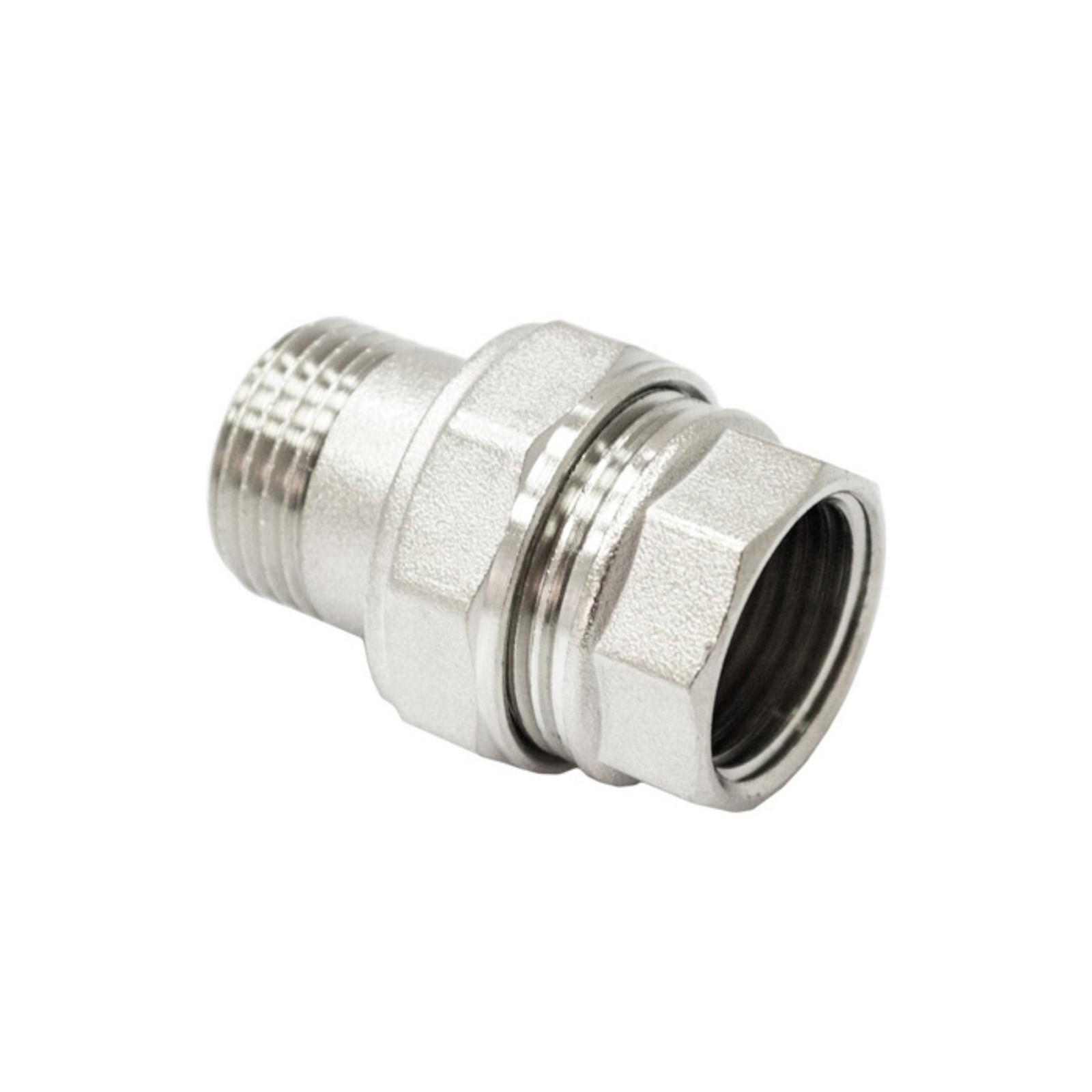 Соединитель STI, 1/2", американка, прямой, никелированная латунь ...