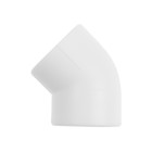 Угольник MeerPlast, полипропиленовый, 25 мм, 45°, белый (комплект 10 шт) - фото 22927590