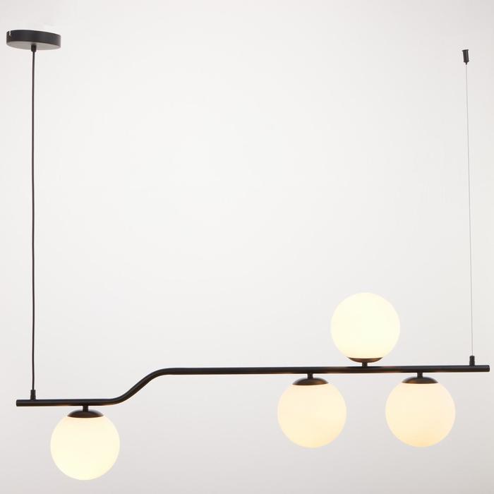 Светильник BayerLux "Пузырь матовый" 4хE14 40Вт черный 100x15x120 см - Фото 1