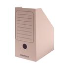 Накопитель-лоток А4, архивный, Calligrata, микрогофрокартон, 150 мм, до 1400 л, бурый - Фото 2