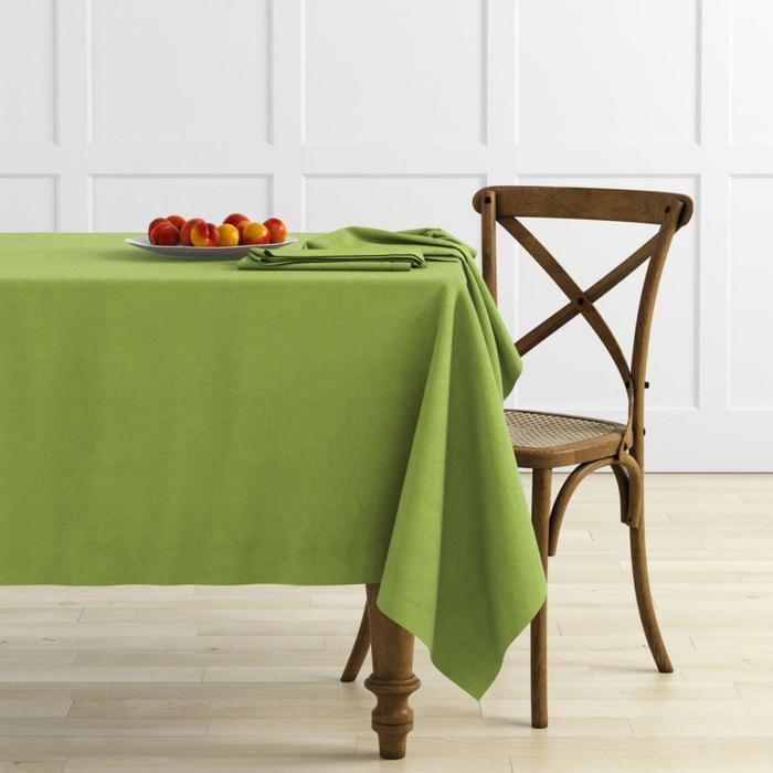 Комплект скатертей «Ибица», размер 145х195 см, цвет зелёный, 2 шт.
