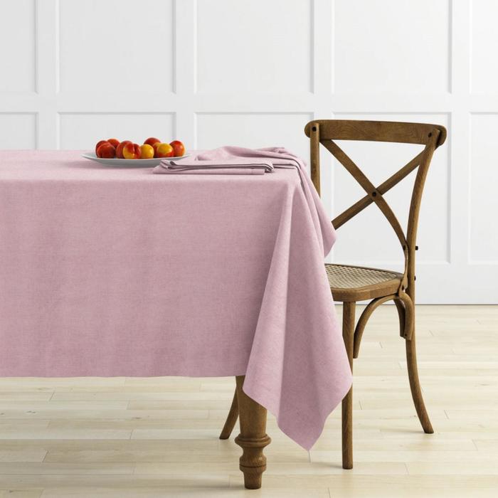 Комплект скатертей «Ибица», размер D145 см, цвет розовый, 2 шт.
