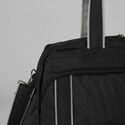 Сумка спортивная, отдел на молнии, 4 наружных кармана, цвет чёрный/серый - Фото 4