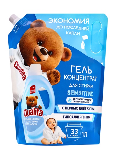 Жидкое средство для стирки Qualita, гель, универсальное, 1 л