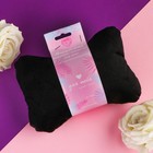 Подушка автомобильная подарочная, косточка, на подголовник, «Для тебя», велюр, чёрный, 16×24 см - Фото 1