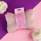 Подушка автомобильная подарочная, косточка, на подголовник, «Для тебя», велюр, розовый, 16×24 см - Фото 1