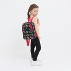 Рюкзак детский на молнии, цвет чёрный/розовый - фото 9728962