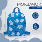 Рюкзак детский на молнии, цвет голубой - фото 321286872