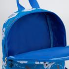 Рюкзак детский на молнии, цвет голубой - фото 6392288
