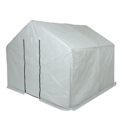 Теплица, 2.5×2.45×2.1 м, оцинкованный металл, профиль d=25 мм, чехол из спанбонда 90 г/м², МИКС