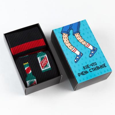 Набор мужских носков «Кое-что стильное» 2 пары, размер 41-44 (27-29 см)