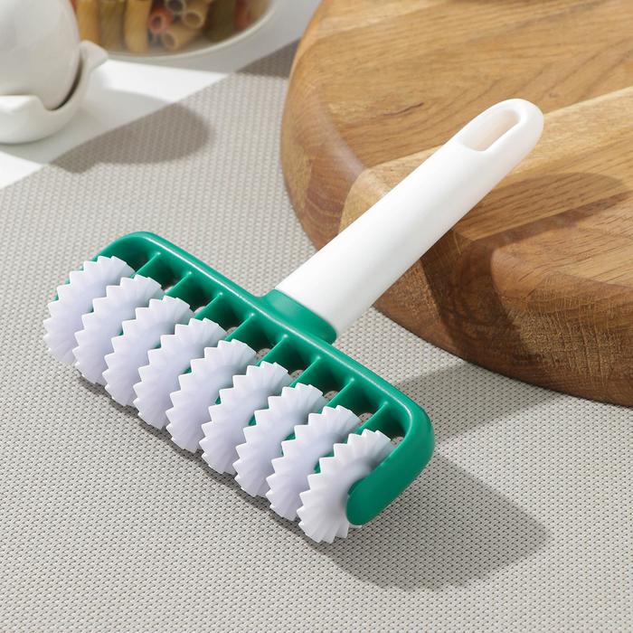 Валик для нарезки теста KONFINETTA «Сладость», фактурный, 14×17×4 см, белый - Фото 1