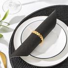 Кольцо для салфетки «Лоза», 4.5×2.5 см, углеродистая сталь, золотистое - Фото 2