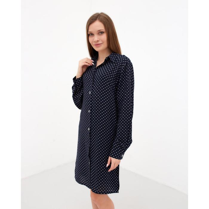 Рубашка (сорочка) женская KAFTAN «Точки», цвет синий, размер 40-42 - фото 1907202361