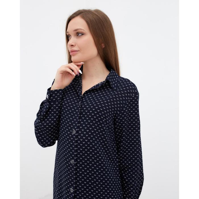 Рубашка (сорочка) женская KAFTAN «Точки», цвет синий, размер 40-42 - фото 1907202360