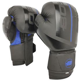 Перчатки боксёрские BoyBo B-Series BBG400, флекс, цвет чёрный/синий, 14 OZ