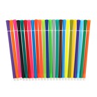 Фломастеры 24 цвета HappyColor, на водной основе, в пластиковом пенале, МИКС - Фото 3