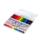 Фломастеры с утолщённым стержнем 12 цветов Joycolor Mini, в пластиковом кармане, МИКС - фото 9949411